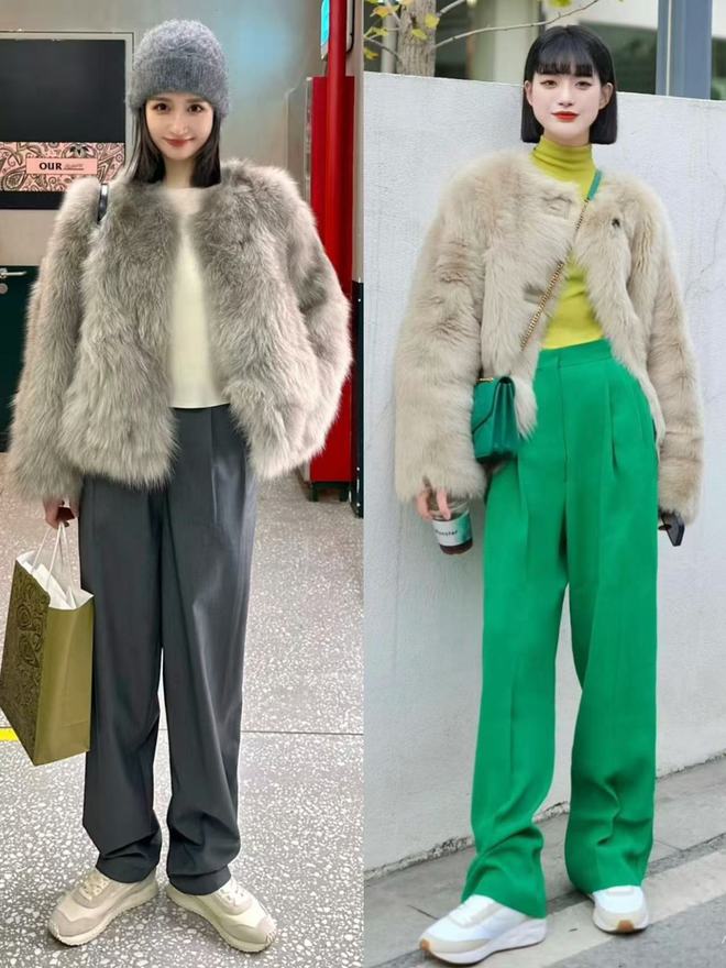 ！满大街的“皮草+运动鞋”却个个洋气又好看j9九游真人游戏第一平台上海女生是真会穿(图4)