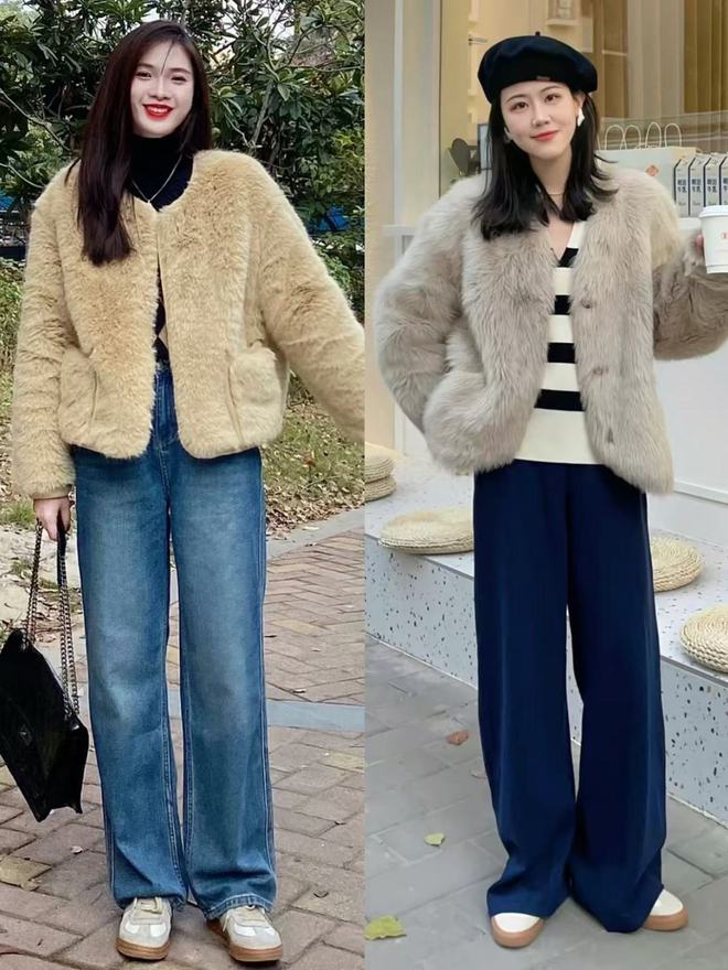 ！满大街的“皮草+运动鞋”却个个洋气又好看j9九游真人游戏第一平台上海女生是真会穿(图5)